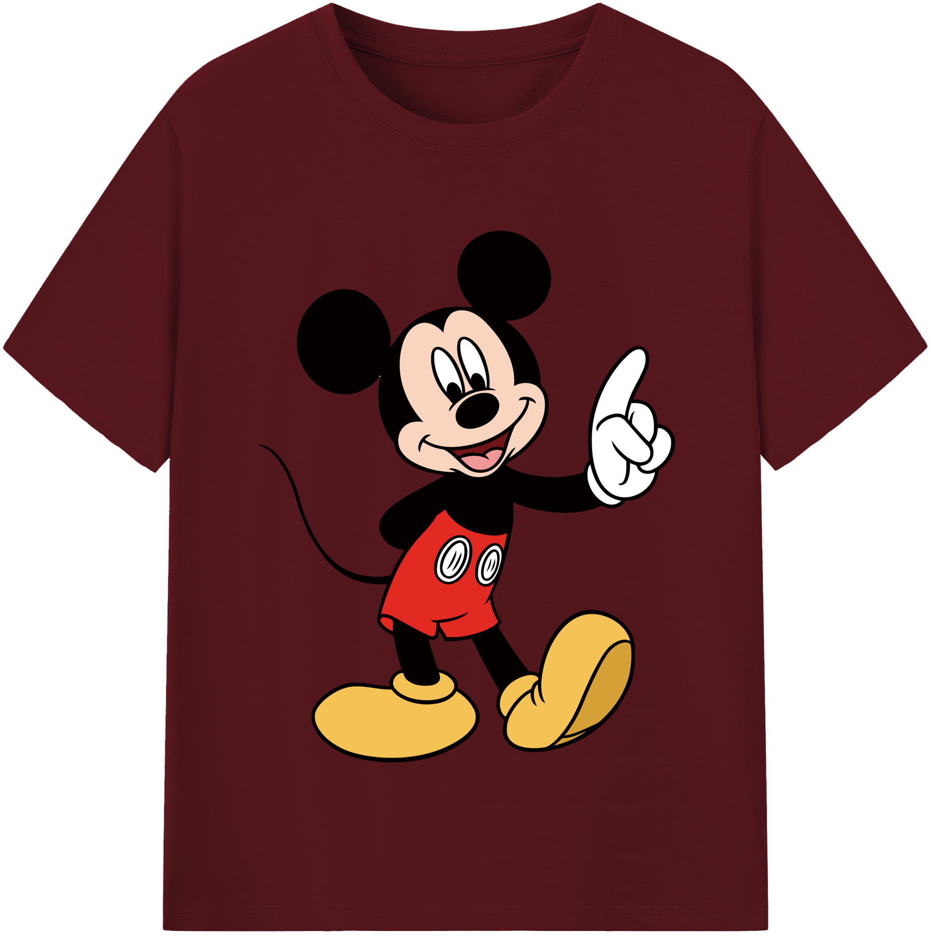 （画像用） ミッキーマウス Mickey Mouse 綿100％半袖Tシャツ（フロントプリント）